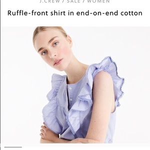 Ruffle front shirt